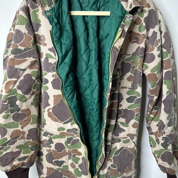 Vintage 1990s Ranger Camo Hunting Insulated Coveralls Men's Size Large - Picture 6 of 11